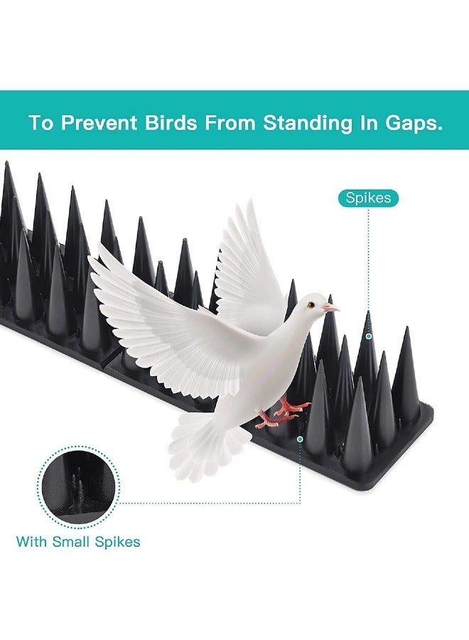 مسامير الطيور، عبوة من 10 مسامير طاردة للطيور والحمام والسناجب والراكون والقطط، مسامير خارجية مضادة للطيور لحماية الطيور في الهواء الطلق لإبعاد الطيور ومنعها من بناء أعشاش، باللون الأسود - Image 3