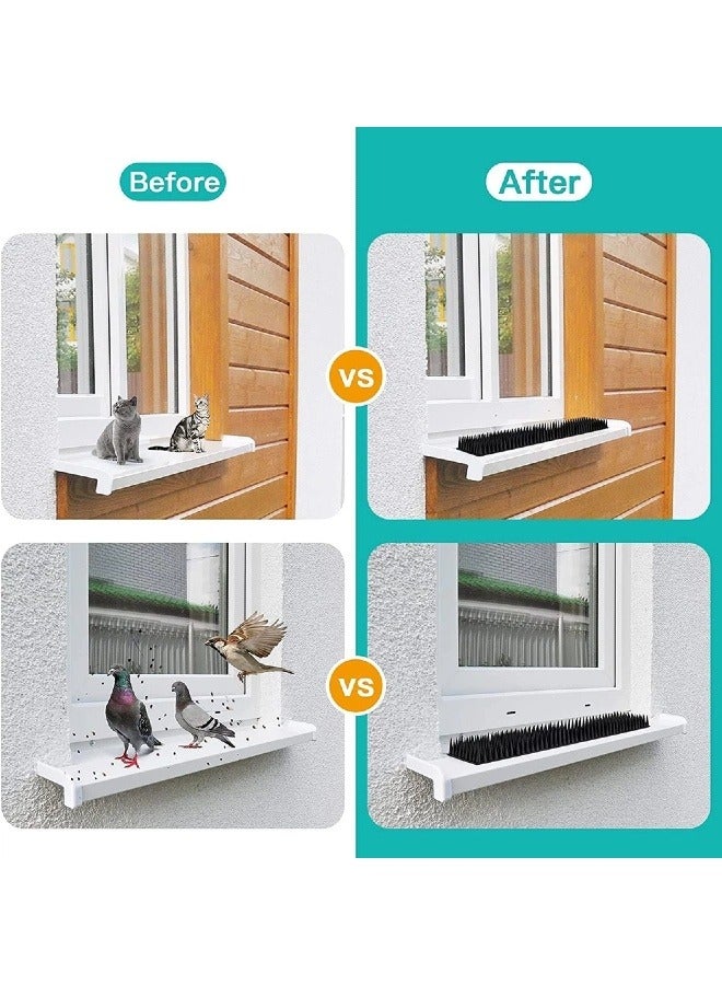 مسامير الطيور، عبوة من 10 مسامير طاردة للطيور والحمام والسناجب والراكون والقطط، مسامير خارجية مضادة للطيور لحماية الطيور في الهواء الطلق لإبعاد الطيور ومنعها من بناء أعشاش، باللون الأسود - Image 5