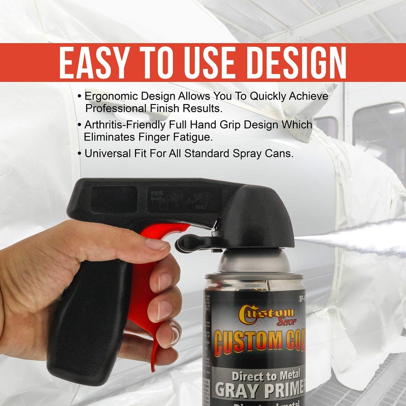 TCP Global Instant Aerosol Trigger Handle (Pack of 2), Instantly Converts Spray Cans into Spray Guns - Full Hand Grip, Reusable, Easy to Clip-On & Off - Universal Fit, Use on Spray Paint, Adhesives, Lubricants - Image 3
