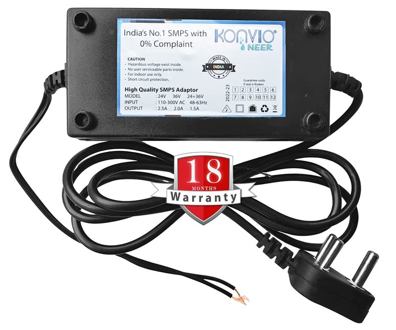 KONVIO NEER Konvio Neer 24v 2.5 amp Power Supply (18 months Warranty) Adapter SMPS for RO Water Filters and Purifiers  - Image 1