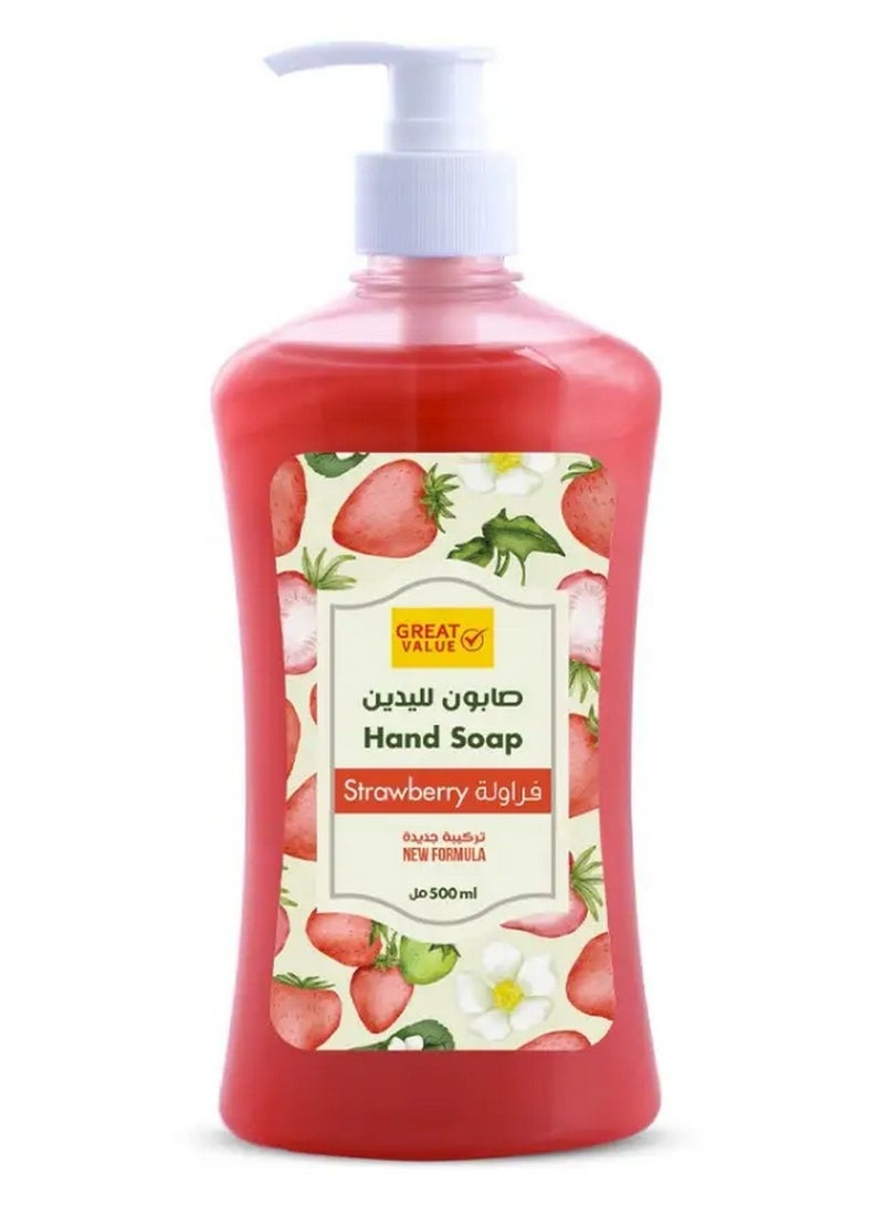 Great Value Liquid Hand Soap Strawberry 500 ML  - Image 1