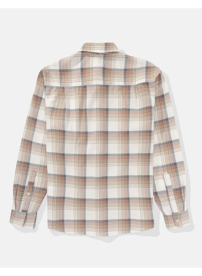 American Eagle Check Detailed Regular Fit Oxford Shirt