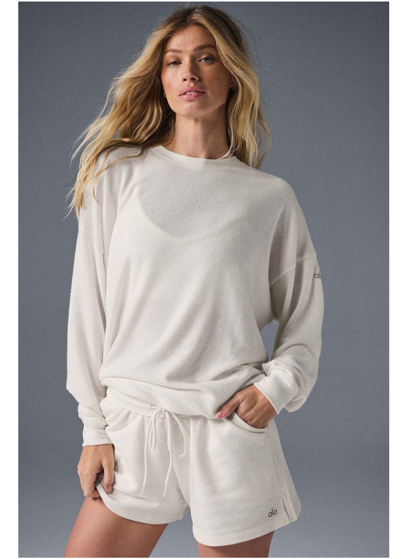 alo - alo round neck thin long sleeve women's pullover sweater sweater - Image 1