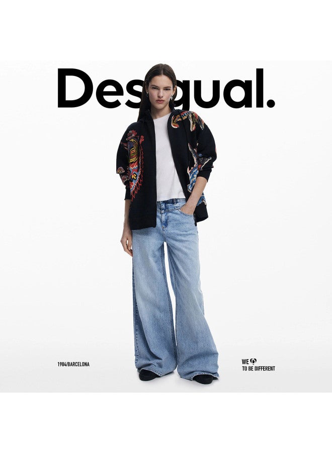 DESIGUAL مجموعة جديدة ربيع/صيف 2025 جاكيت قطن مطبوع رقمي للنساء - Image 3