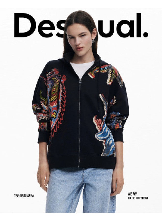 DESIGUAL مجموعة جديدة ربيع/صيف 2025 جاكيت قطن مطبوع رقمي للنساء - Image 1