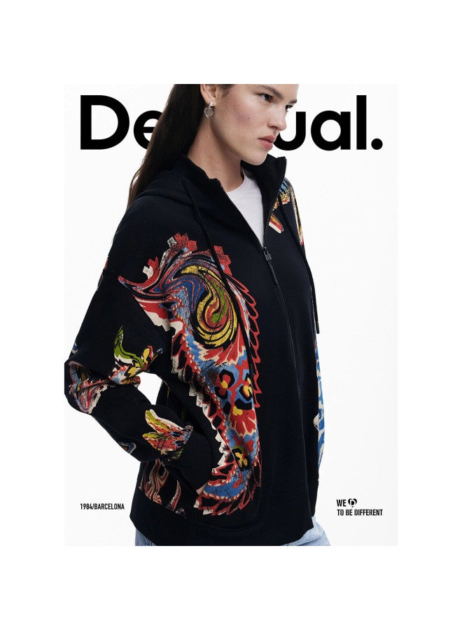 DESIGUAL مجموعة جديدة ربيع/صيف 2025 جاكيت قطن مطبوع رقمي للنساء - Image 4