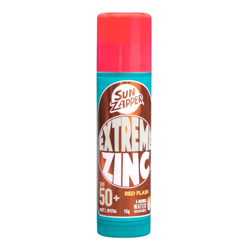 Sun Zapper Red Flash Extreme Zinc Mineral Sunscreen Stick  Red SPF50 UVAUVB Protection  Made in Australia