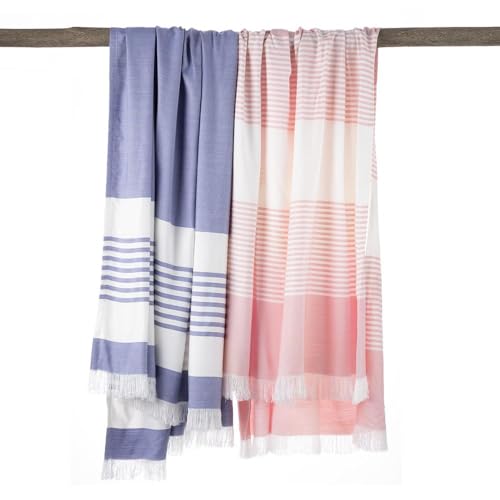 Wakefit Bamboo Bath Towel Set for Men and Women, Large Size 90x160 cm - Tang & Navy, Set of 2 - Image 3