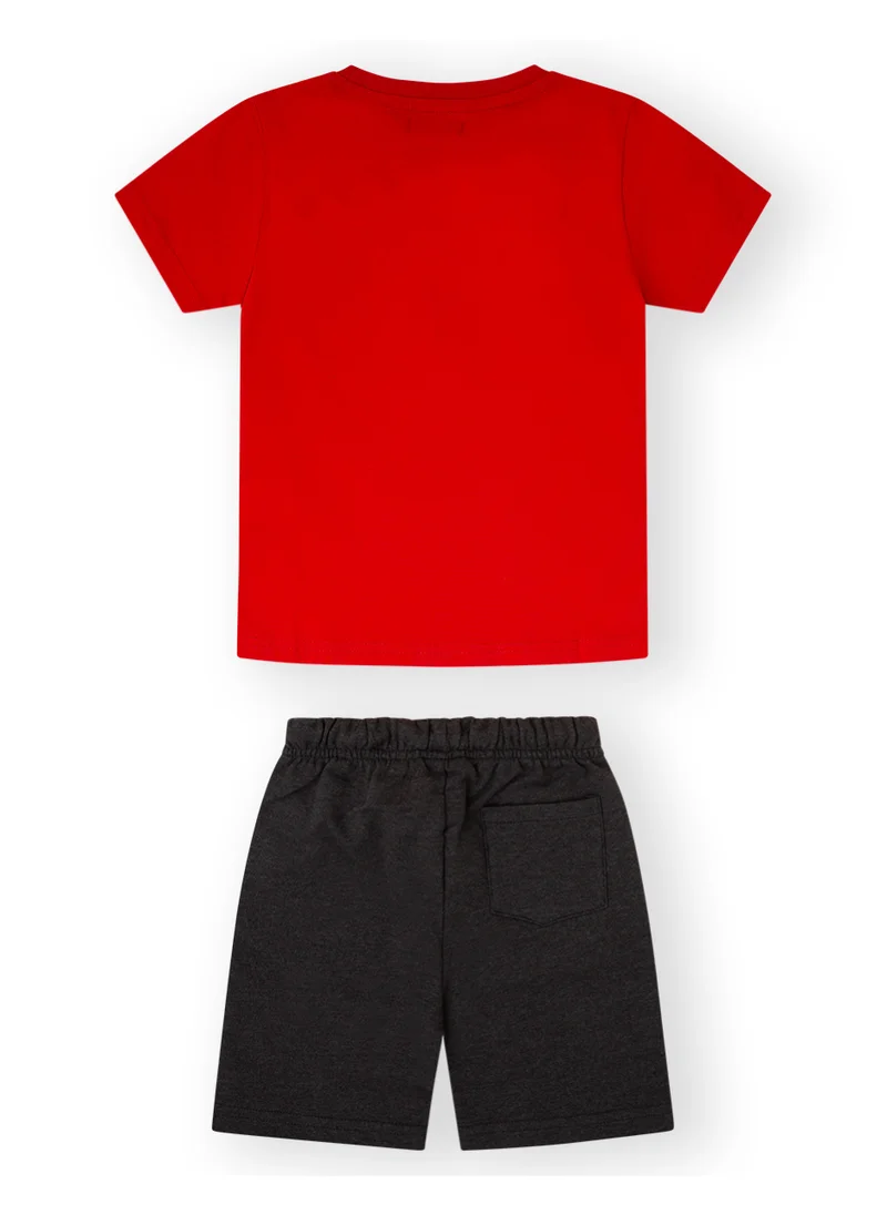 كندا هاوس Soft and Comfortable 100% Cotton Comfortable Summer Set T-Shirt and Shorts For Boys