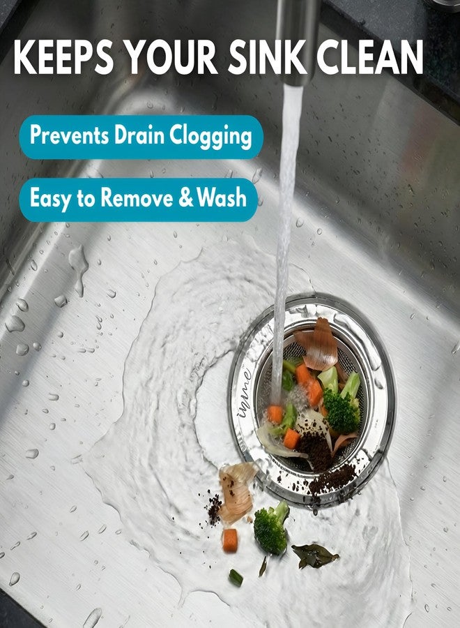 Inme Kitchen Sink Strainer Drainer, Stainless Steel Sink Jali Drain Filter Hole Cover Wash Basin Waste Collector Deep Net Basket - Heavy-Duty Mesh & Build, Rust Proof - 4 inch Diameter (Pack of 1) - Image 5