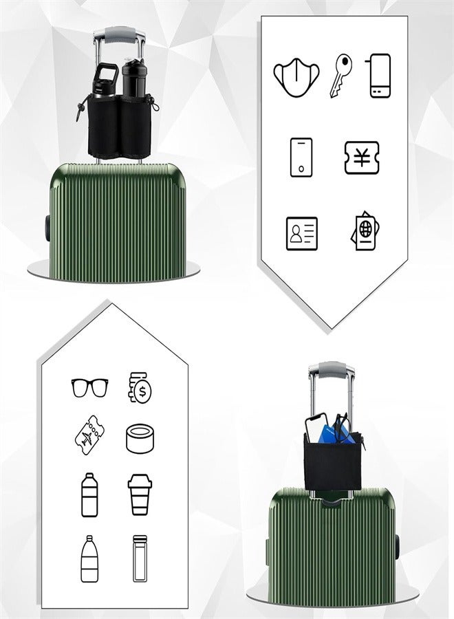 Luggage Cup Holder, Luggage Travel Cup Holder Luggage Drink Holder Gathering Two Coffee Mugs for Rolling Suitcase Small Travel Bag Cup Bag  - Image 3