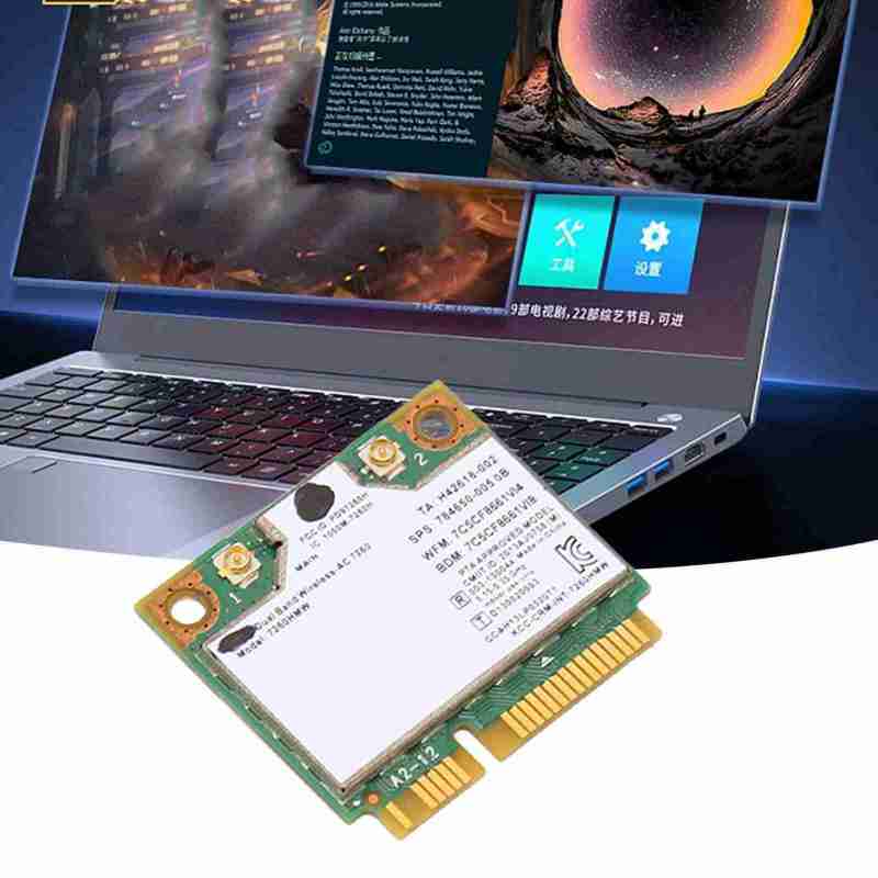 Mini PCIE WiFi Card 1200Mbps Dual Band - BT4.0 High Speed Network Card for Laptop Desktop AIO Win7 Win10 Devices - Image 1