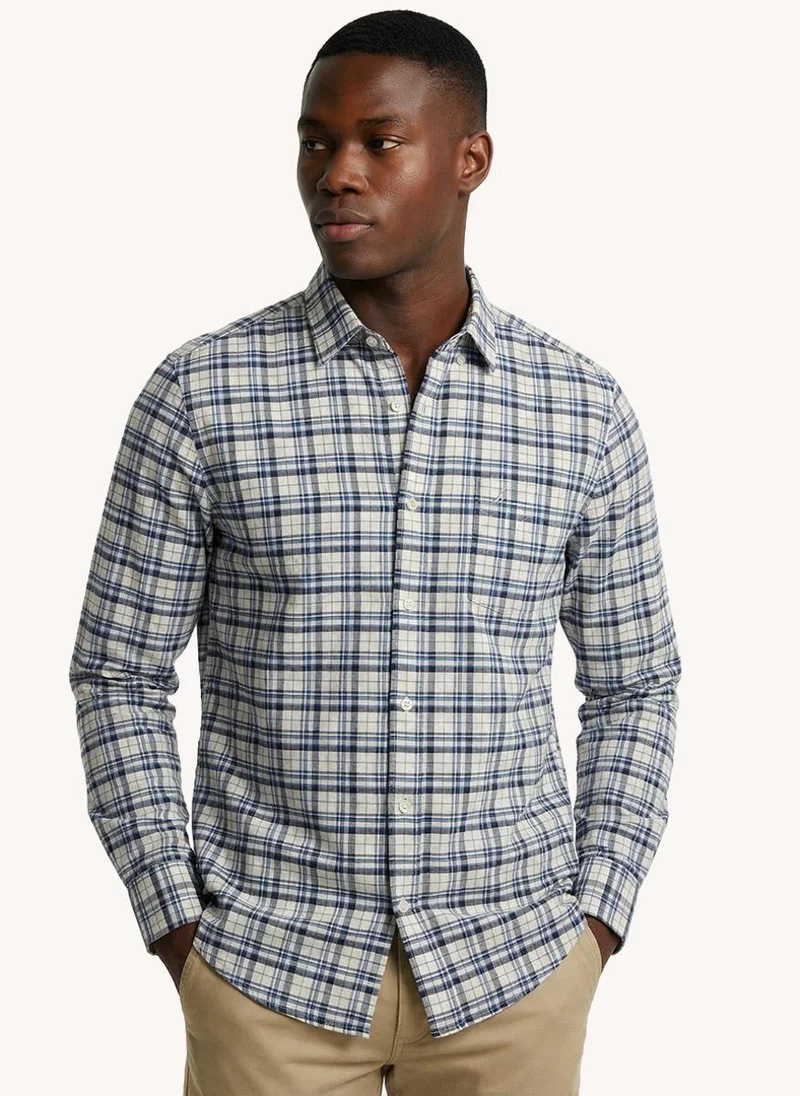 Men Regular Fit Long Sleeve Dyed Shirt for Everyday Casual Wear-Blue