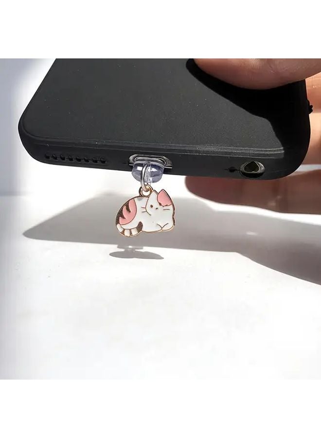 Mini Cat Phone Dust Plug Charm For iPhone 6 To 14 Pro Max Protect Charging Port - Image 1