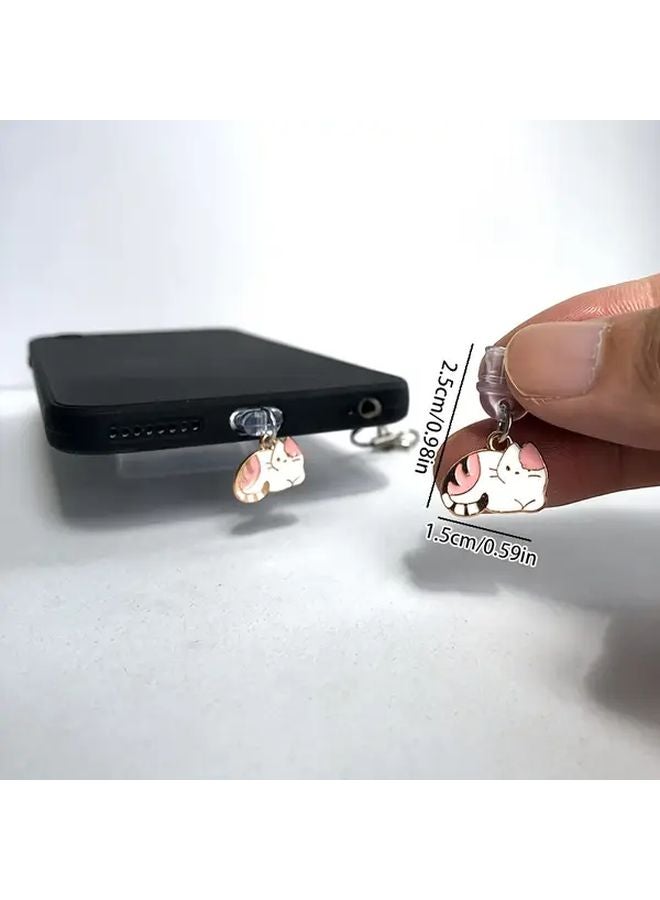 Mini Cat Phone Dust Plug Charm For iPhone 6 To 14 Pro Max Protect Charging Port - Image 3