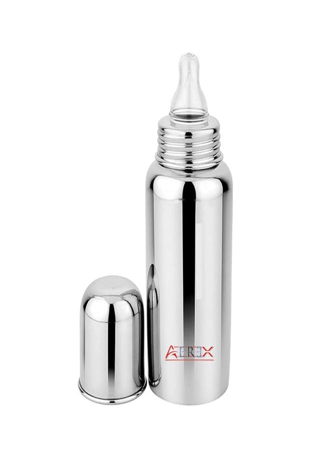 AEREX Stainless Steel Baby Feeding Bottle for Milk | Baby Feeding Milk Bottle | Feeding Bottle for Babies, Infants & Toddlers | Milk Drinking Bottle | Ideal for Newborns (240 Ml) - Image 2