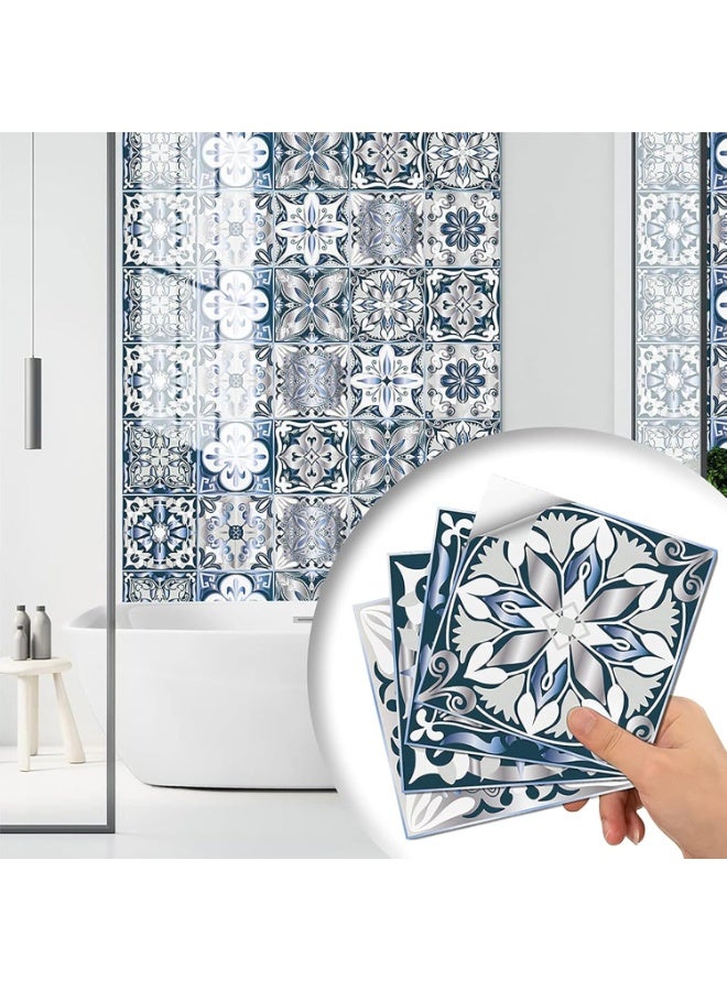 JOGAMS 20Pcs 4 x 4 Inch Decorative Peel and Stick Tile Stickers Waterproof Heat and Moisture Resistant Indoor Home Decor - Image 1