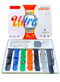 Smart Watch Ultra-2 7 in 1 Deluxe Edition With Health Fitness Tracker Sport Watch Supports NFC 49MM