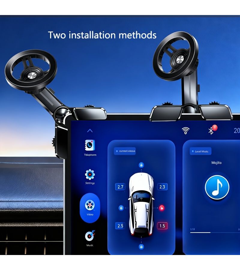 حامل مغناطيسي للهاتف في السيارة خاص بسيارات Tesla Model Y 3 S X DP02 بفتحات مفرغة - Image 3