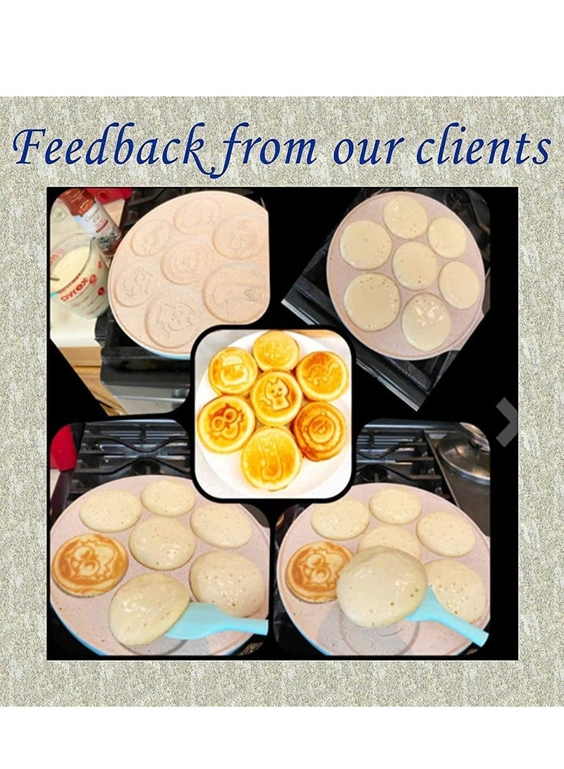 Womdee Pancake Pan Nonstick Pancake Griddle Pan Egg frying pan nonstick pancake pan Mini Crepe for Nonstick Maker 7 Animals  - Image 3
