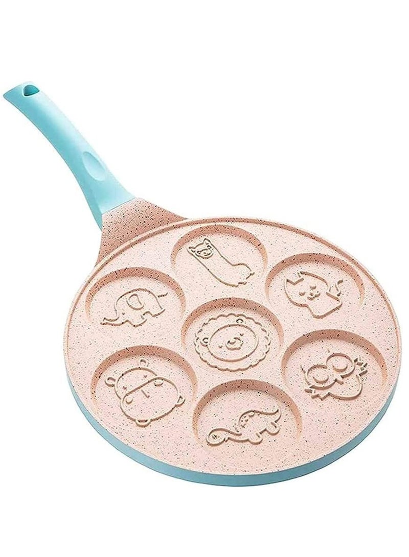 Womdee Pancake Pan Nonstick Pancake Griddle Pan Egg frying pan nonstick pancake pan Mini Crepe for Nonstick Maker 7 Animals  - Image 1
