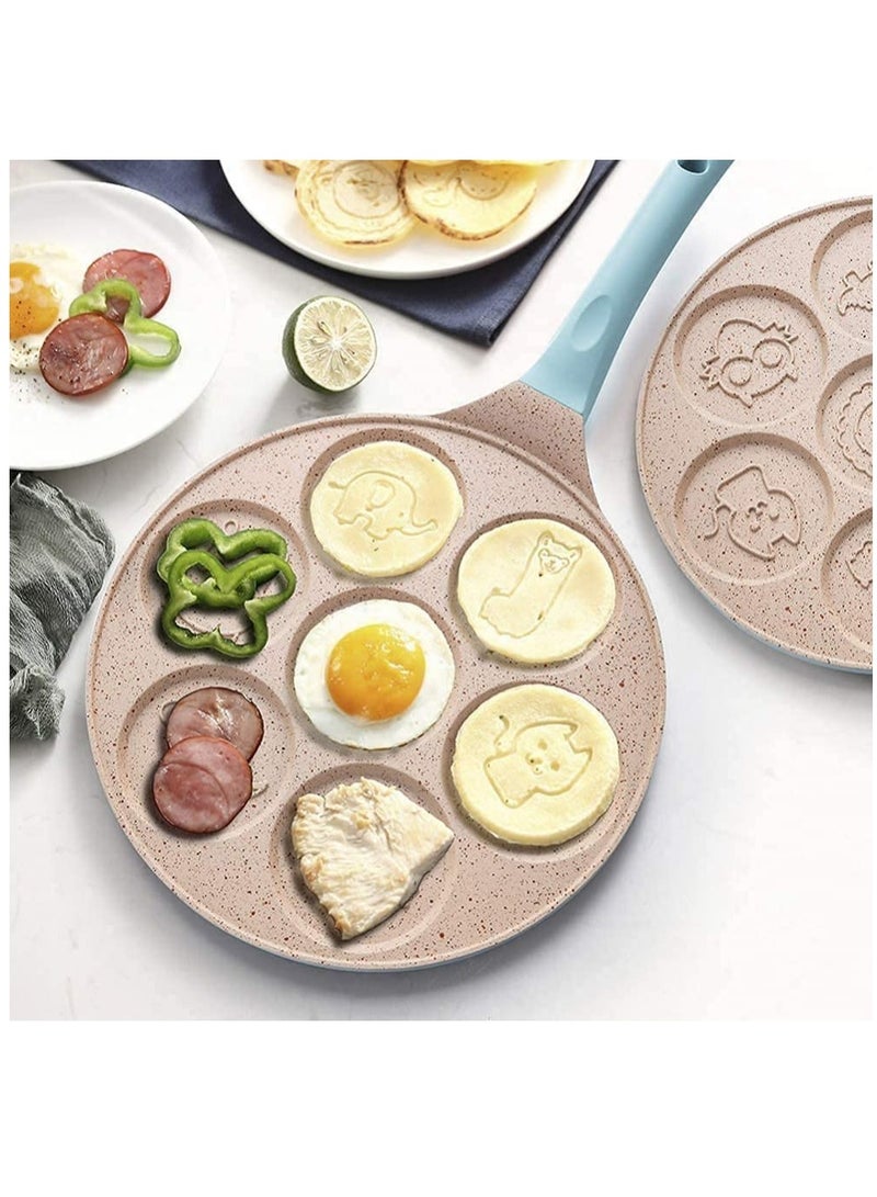 Womdee Pancake Pan Nonstick Pancake Griddle Pan Egg frying pan nonstick pancake pan Mini Crepe for Nonstick Maker 7 Animals  - Image 2