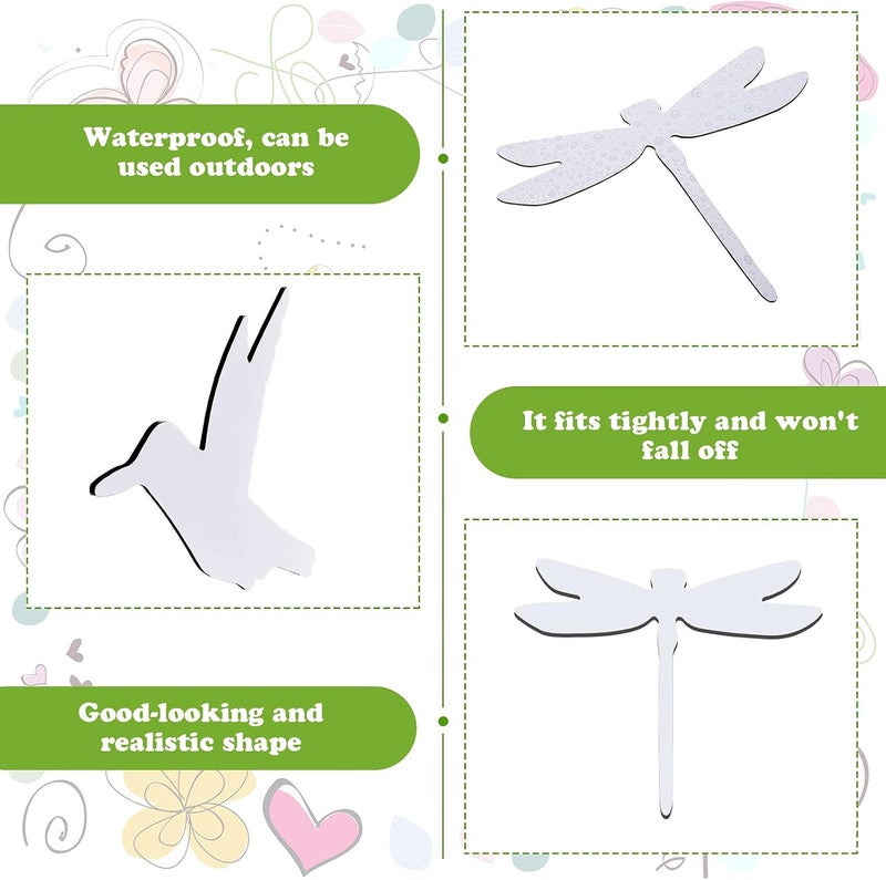 TOODOO 8 Pieces Flexible Screen Magnets 2 Dragonflies 2 Geckos 2 Butterflies 2 Hummingbirds Double Sided Screen Magnet for NonRetractable Screens Helps to Stop Walking into Screens - Image 4