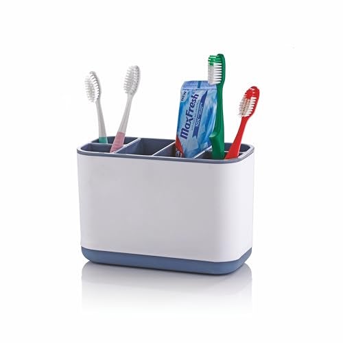 Leawall 6-Compartment Cutlery Holder,Toothbrush & Desk Organizer with Detachable Compartments – Multi-Functional Makeup Brush Holder for Home, Office, Kitchen Wash Basin Countertop Organizer (Gray) - Image 5