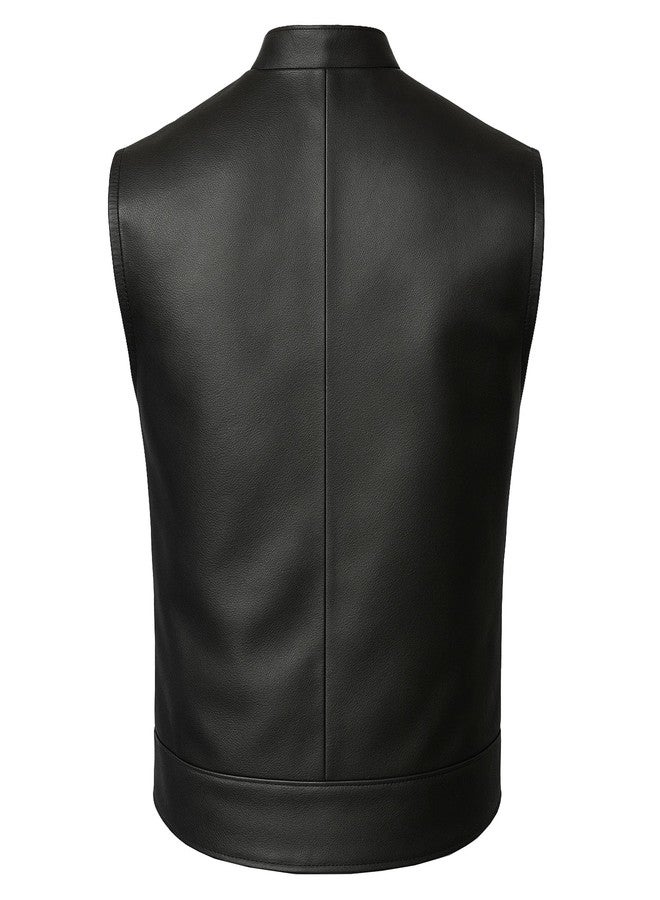 Jackets 4 Bikes SOA Men's Leather Vest Anarchy Motorcycle Club Concealed Carry Outlaws L - Image 4