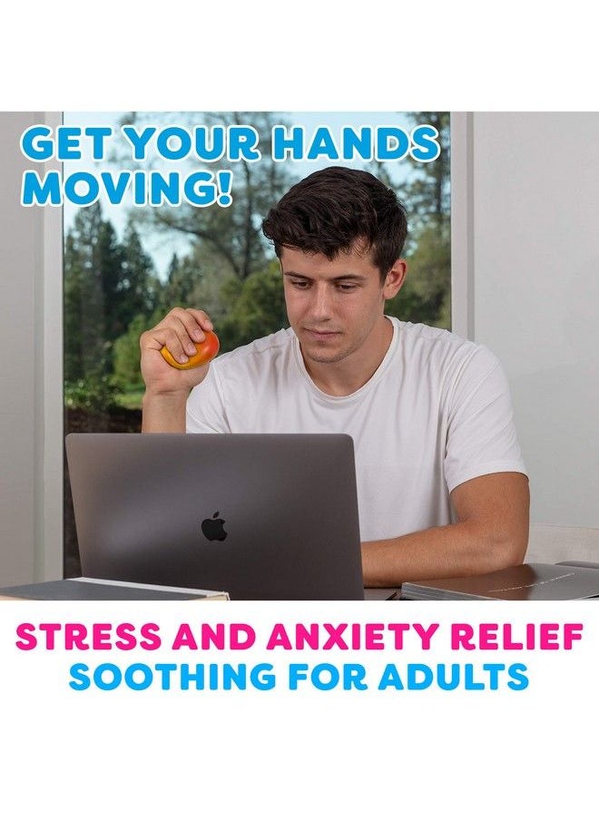 Power Your Fun - Arggh Mini Stress Balls For Adults And Kids 3Pk Squishy Stress Balls Color Changing Resistance Fidget Toys Sensory Stress Anxiety Relief Squeeze Toys Squishy Toy (Yellow Pink Blue) - Image 1