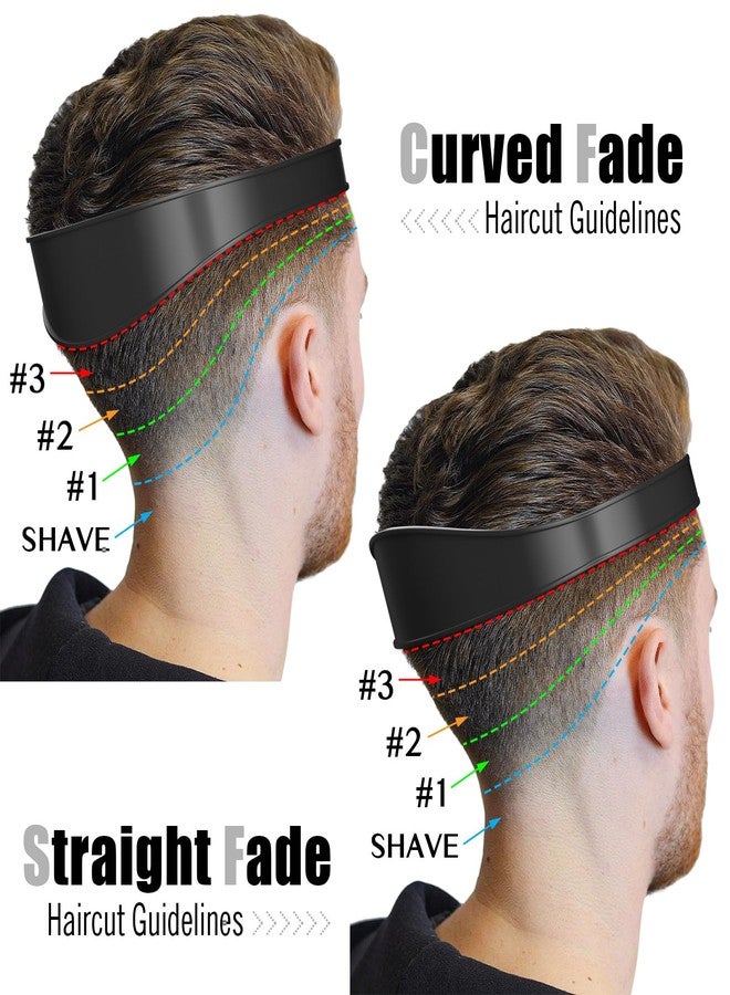 AOMGD Neckline Shaving Template and Adjustable Hair Trimming Guide,DIY Self Haircutting System, Shaving and Keeping a Clean and Straight Neck Hairline,Easy Use Tool Soft Portable (Black) - Image 2