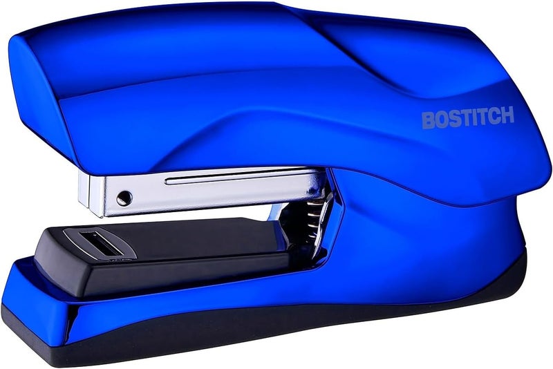 Bostitch Office Heavy Duty Stapler, 40 Sheet Capacity, No Jam, Half Strip, Fits into the Palm of Your Hand, For Classroom, Office or Desk, Metallic Blue - Image 1