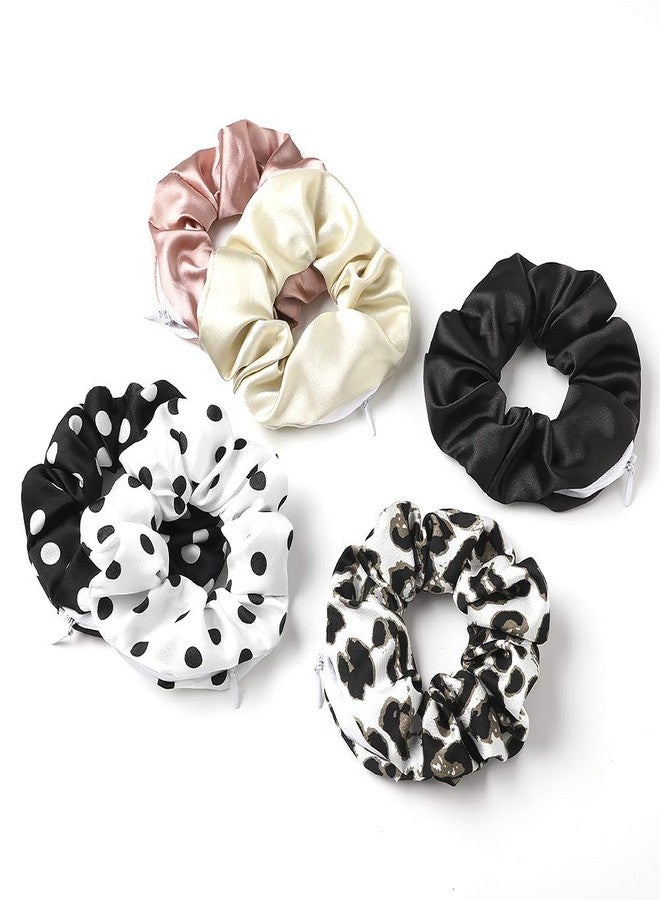 Ivyu Pocket Scrunchies with Zipper Stash Hair Ties Soft Silk Satin Scrunchy (LLCQ-010) - Image 5