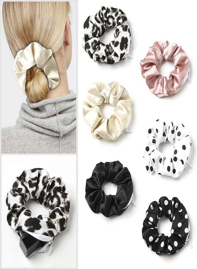 Ivyu Pocket Scrunchies with Zipper Stash Hair Ties Soft Silk Satin Scrunchy (LLCQ-010) - Image 2