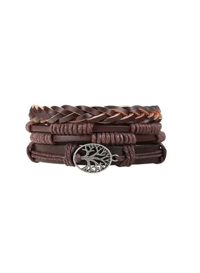 5esha 3-Piece Faux Leather Bracelet