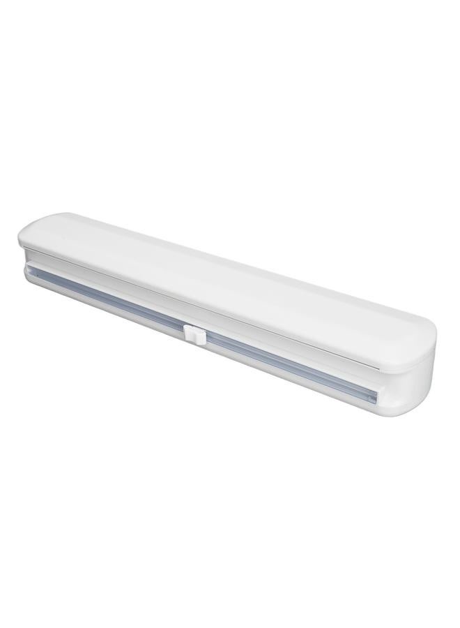 NIBEMINENT Plastic Wrap Dispenser with Slide Cutter Smooth Cutting Adjustable Reusable Cling Film Dispenser for Tin Foil S 37x6.5cm  - Image 1