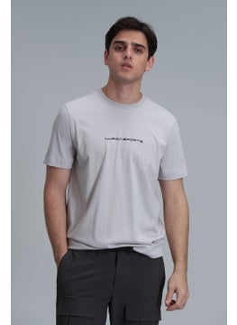 Lufian Men's Tony Modern Graphic T-Shirt 111020190 Stone  - Image 1