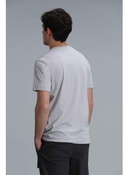 Lufian Men's Tony Modern Graphic T-Shirt 111020190 Stone  - Image 3