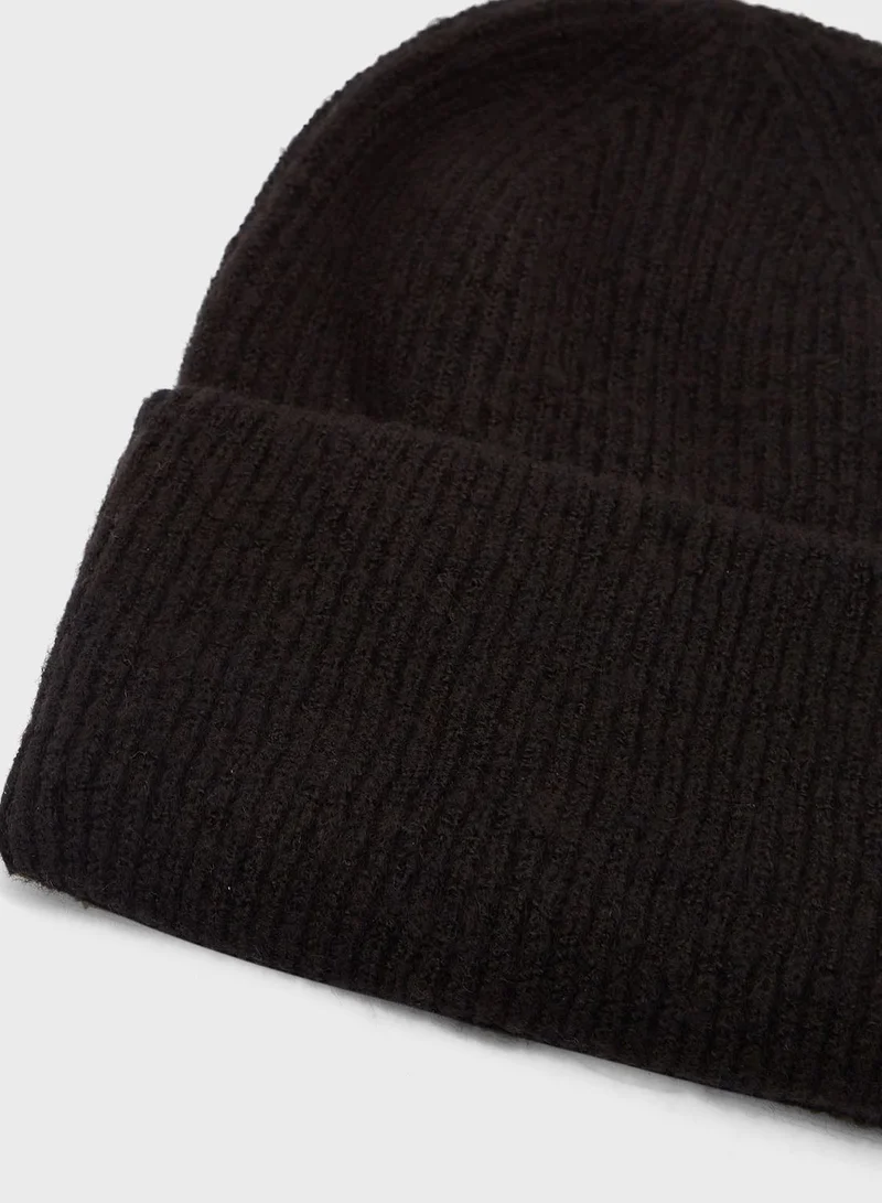 Marks & Spencer Knitted Rib Turn Up Beanie Hat