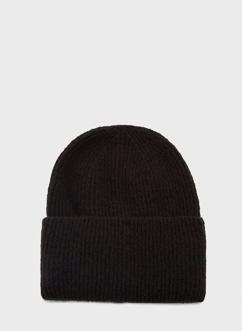 Marks & Spencer Knitted Rib Turn Up Beanie Hat