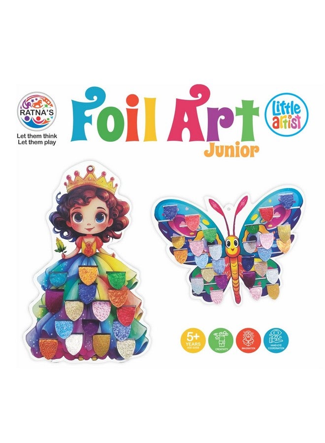 RATNA'S Junior Foil Art Kit DIY Creative Activity Kit, STEAM Powered Art & Craft Activity - Foil Fun Craft Kits & Supplies for Kids and Adults, 3D Foil Art Designs, Easy to Use - Image 3