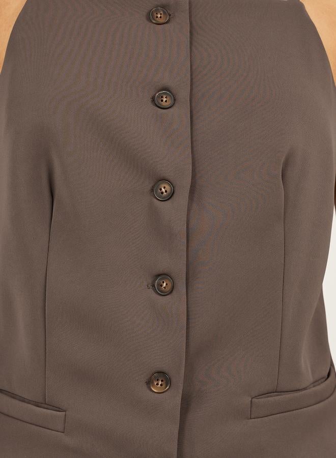 Styli Styli Square Neck Buttoned Strappy Waistcoat  - Image 3