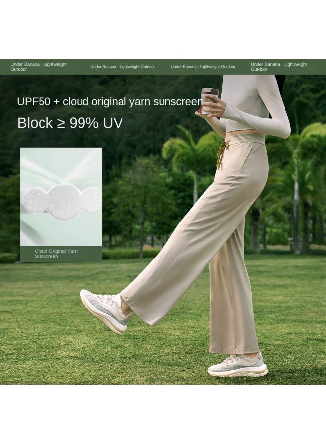 Cool Sun-proof】spring/summer Bestseller Women's Casual Pants With Cuffed Ankles, Sun Protection, Tummy Control, High Waist, Cooling, Leg-lengthening Effect - Image 4