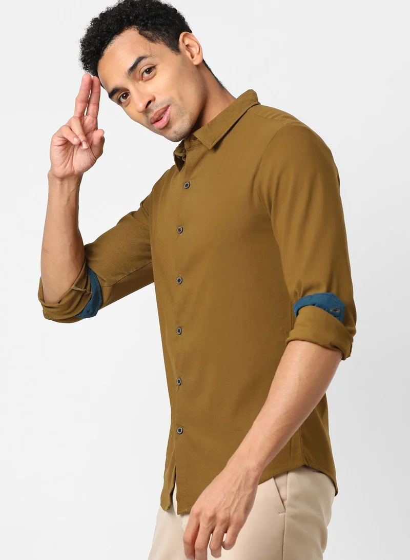 Campus Sutra Button Down Regular Shirt