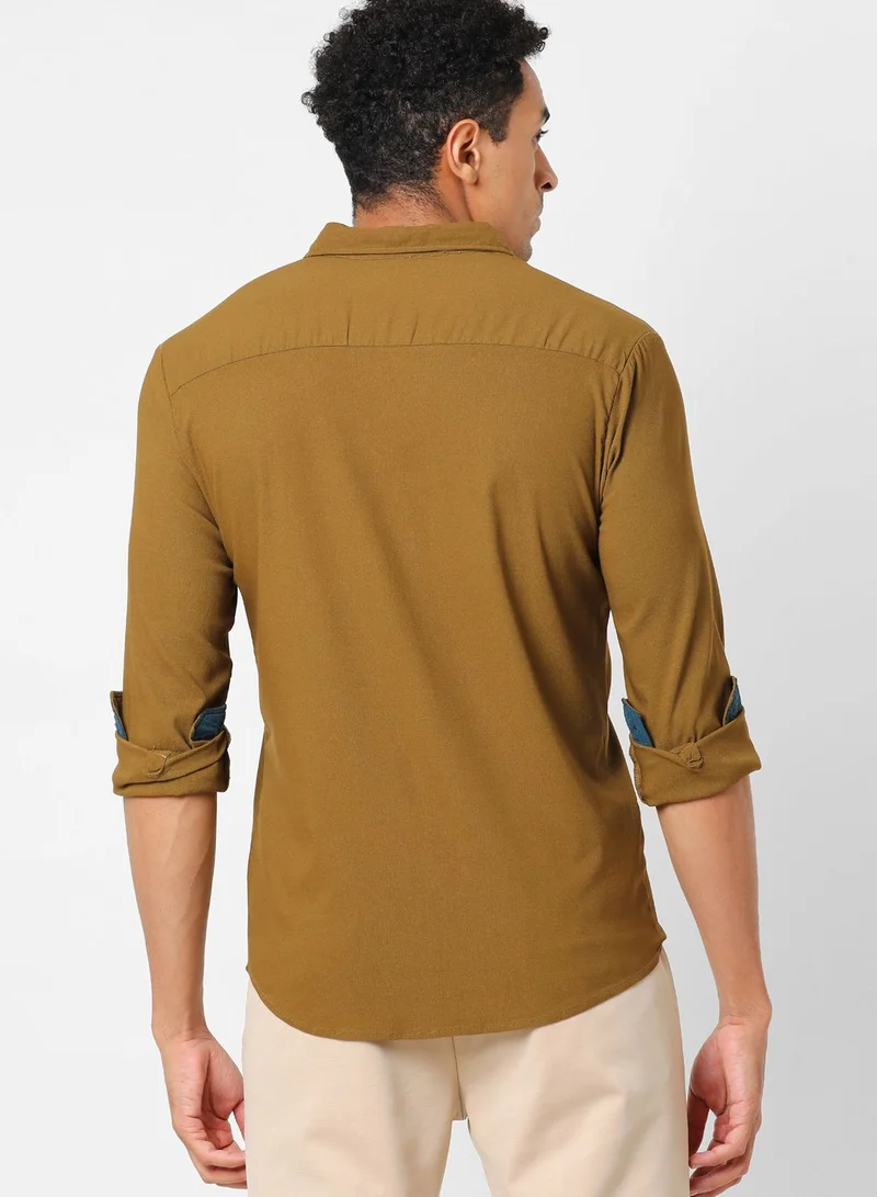Campus Sutra Button Down Regular Shirt