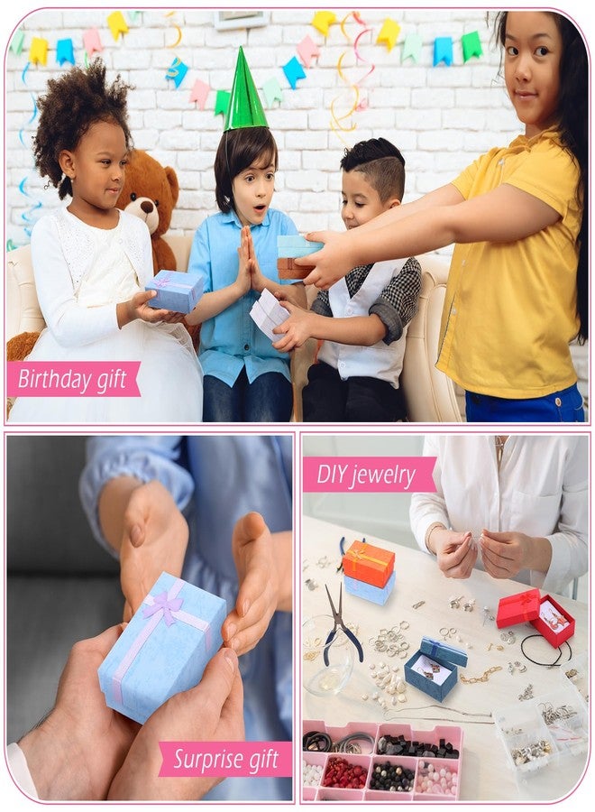 MTLEE 48 Pcs Gifts Box Set Jewelry Gift Boxes for Rings Pendants Earring Necklaces Cardboard Jewelry Boxes for Thanksgiving Day Christmas Birthday Anniversary Assorted Colors 3.15 x 1.97 x 1.18 Inch - Image 5