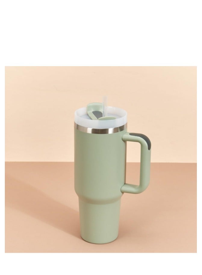 OASIS-TH 40OZ Stainless Steel Vacuum Insulated Tumbler With Handle and Straw Lid Travel Mug Iced Coffee Cup for Hot and Cold Beverages  - Image 3