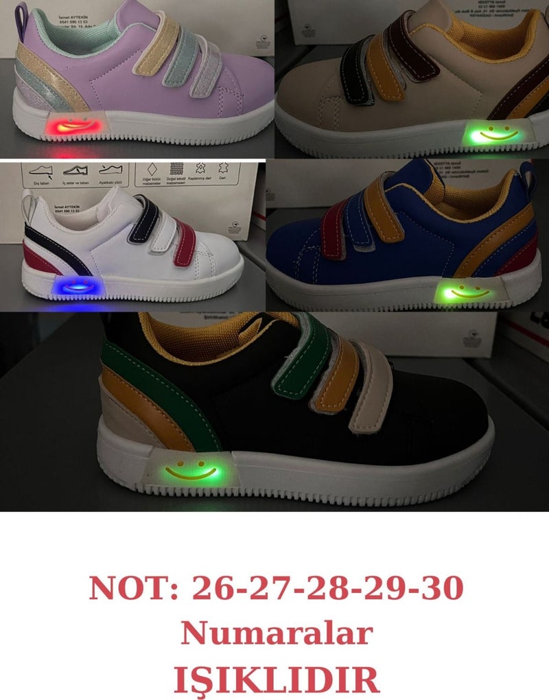 Mcdark Kids White Sneakers Lighted - Image 3