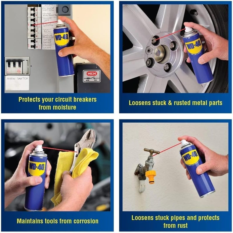 دبليو دي-40 رذاذ WD-40 للاستخدامات المتعددة، مزيل للصدأ، سعة 330 مل - Image 4