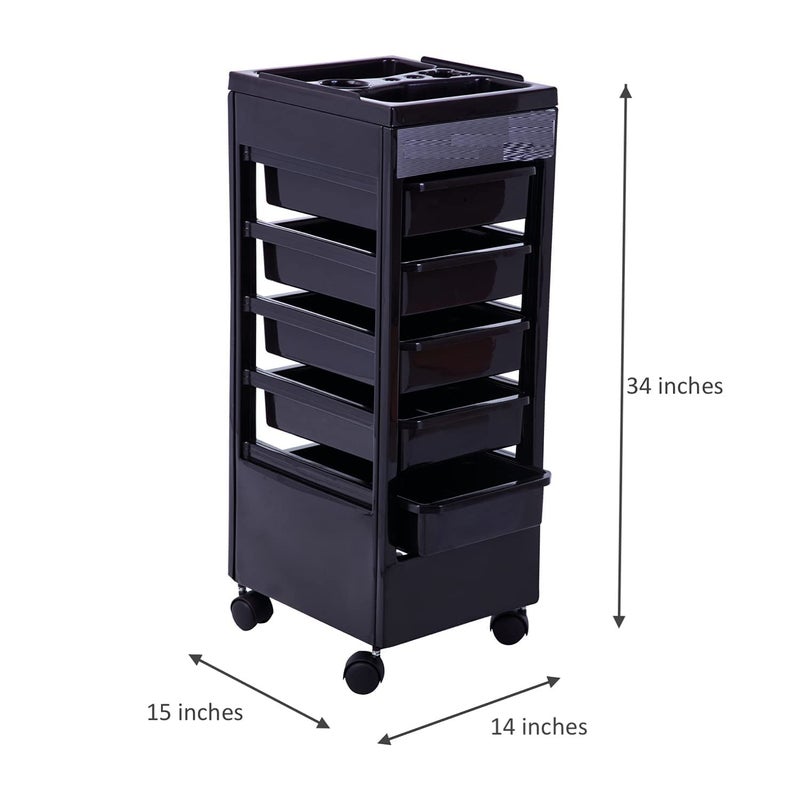 Qtavia Look Star Salon Trolley for Hair Stylists Professional Trolleys for Salons and Parlours Multipurpose Salon Trolley  - Image 4